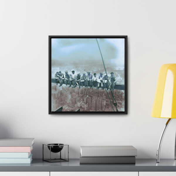 Lunch Atop a Skyscraper - Gallery Canvas Wraps, Square Frame