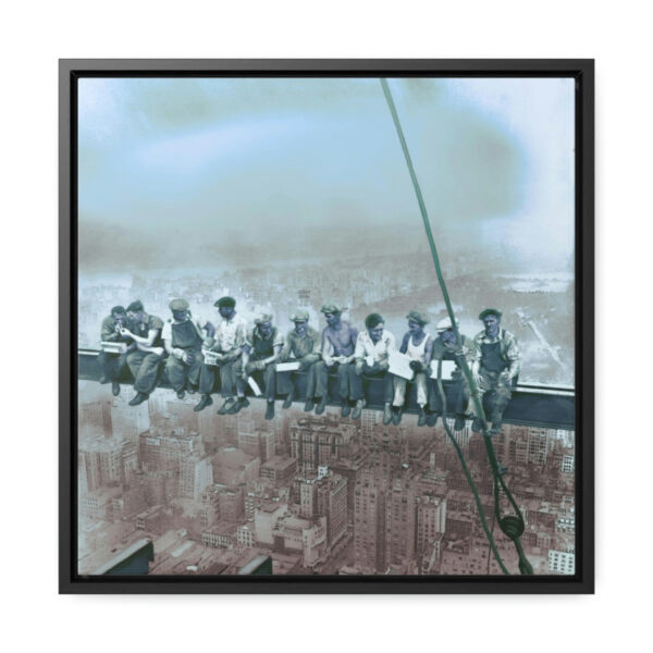 Lunch Atop a Skyscraper - Gallery Canvas Wraps, Square Frame
