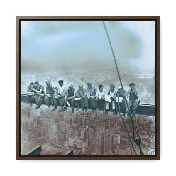 Lunch Atop a Skyscraper - Gallery Canvas Wraps, Square Frame