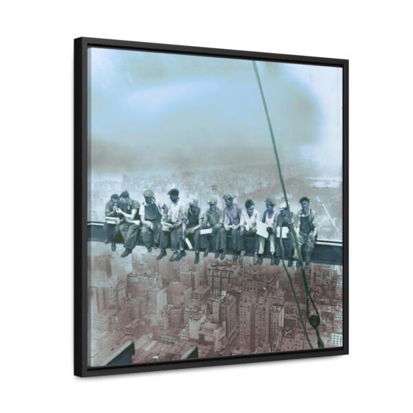 Lunch Atop a Skyscraper - Gallery Canvas Wraps, Square Frame