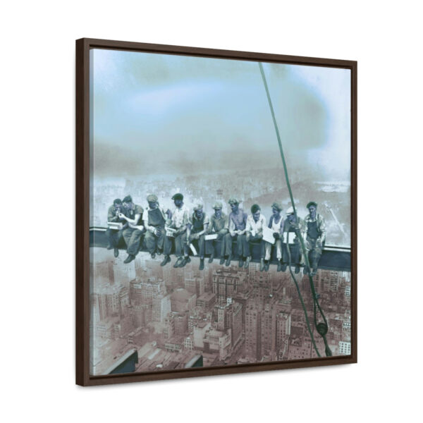 Lunch Atop a Skyscraper - Gallery Canvas Wraps, Square Frame
