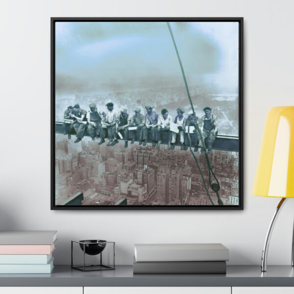 Lunch Atop a Skyscraper - Gallery Canvas Wraps, Square Frame