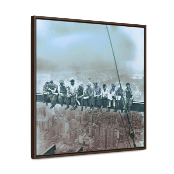 Lunch Atop a Skyscraper - Gallery Canvas Wraps, Square Frame