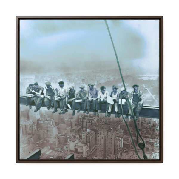 Lunch Atop a Skyscraper - Gallery Canvas Wraps, Square Frame