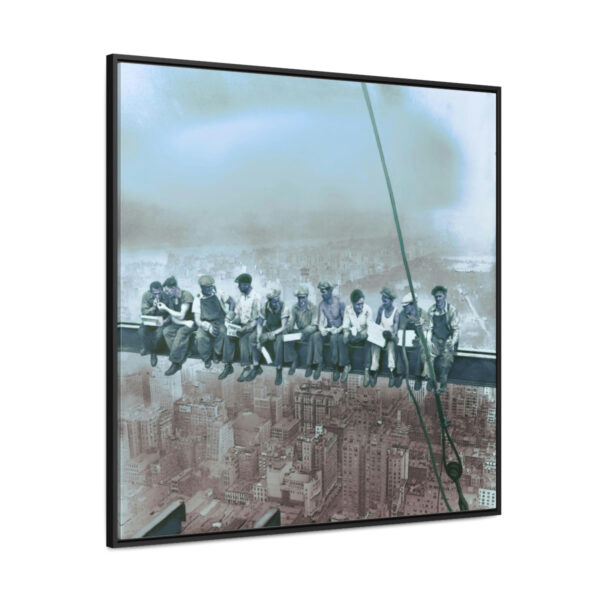 Lunch Atop a Skyscraper - Gallery Canvas Wraps, Square Frame