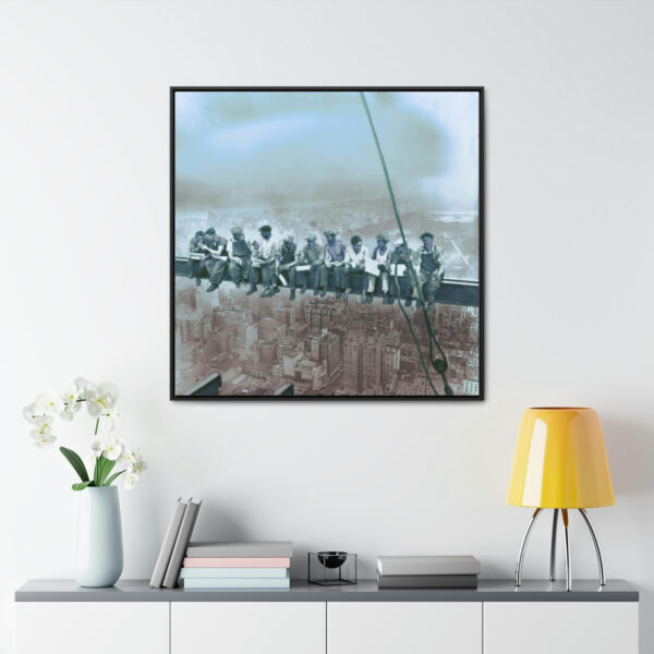 Lunch Atop a Skyscraper - Gallery Canvas Wraps, Square Frame