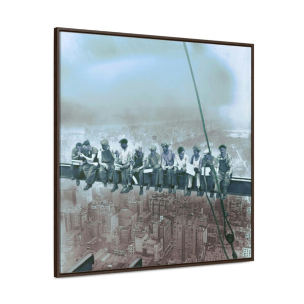 Lunch Atop a Skyscraper - Gallery Canvas Wraps, Square Frame