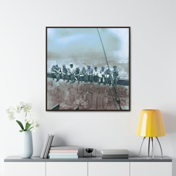 Lunch Atop a Skyscraper - Gallery Canvas Wraps, Square Frame