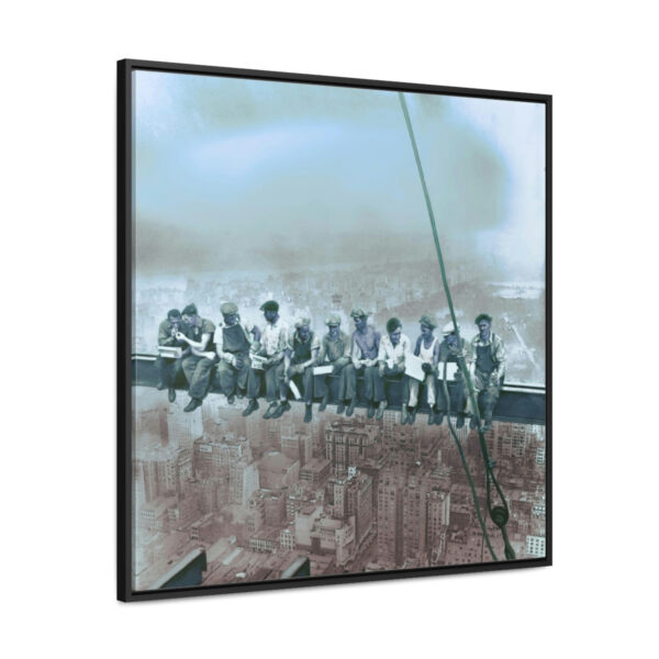 Lunch Atop a Skyscraper - Gallery Canvas Wraps, Square Frame