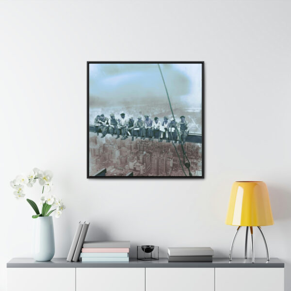Lunch Atop a Skyscraper - Gallery Canvas Wraps, Square Frame