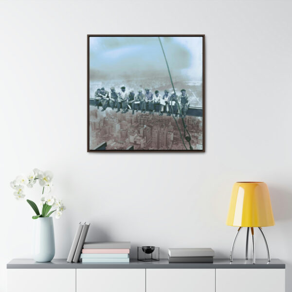 Lunch Atop a Skyscraper - Gallery Canvas Wraps, Square Frame