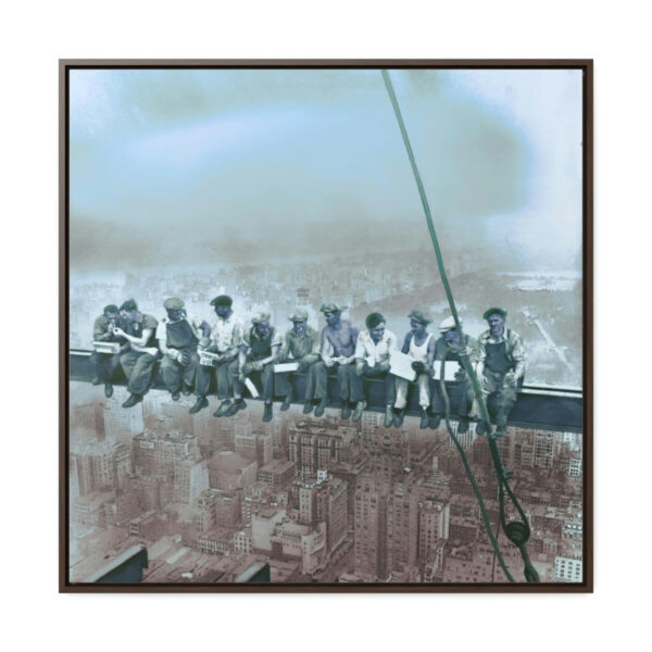 Lunch Atop a Skyscraper - Gallery Canvas Wraps, Square Frame